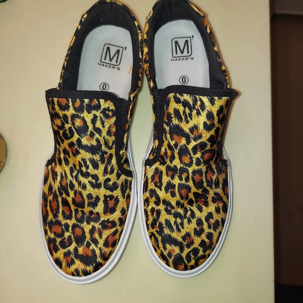 Cheetah slip on shoes